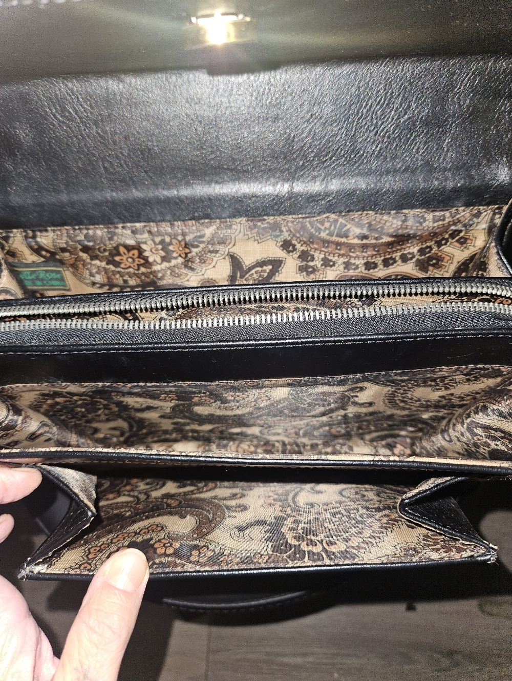 💥Sale💥Bellerose Vintage 1980's Exotic Leather Satchel - Picture 8 of 10